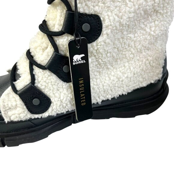 Sorel Womens Explorer II Joan Cozy Waterproof Boot Black Sea Salt NWT Size 11 - Picture 2 of 7